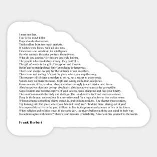 Frank Herbert Quotes Sticker